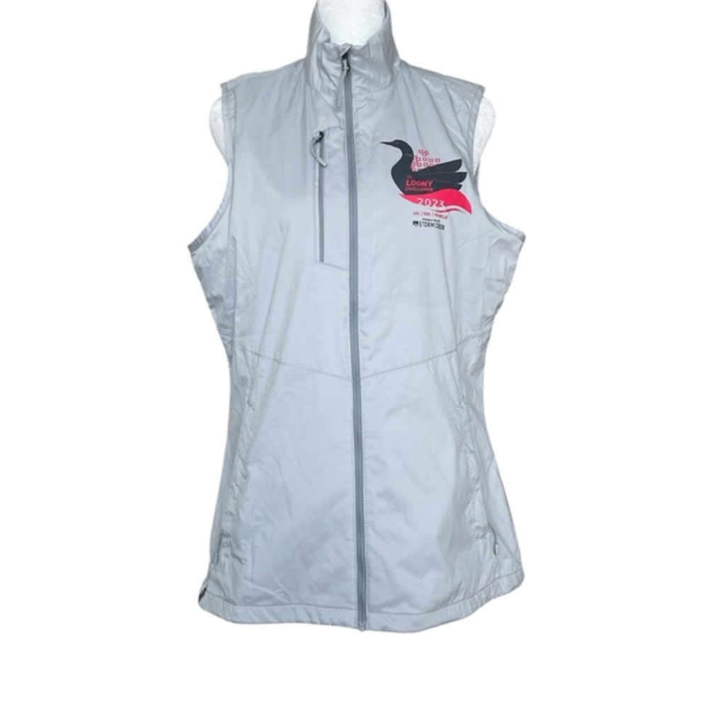 Storm Creek Gorpcore Gray Vest with Loony Challenge Logo Size M